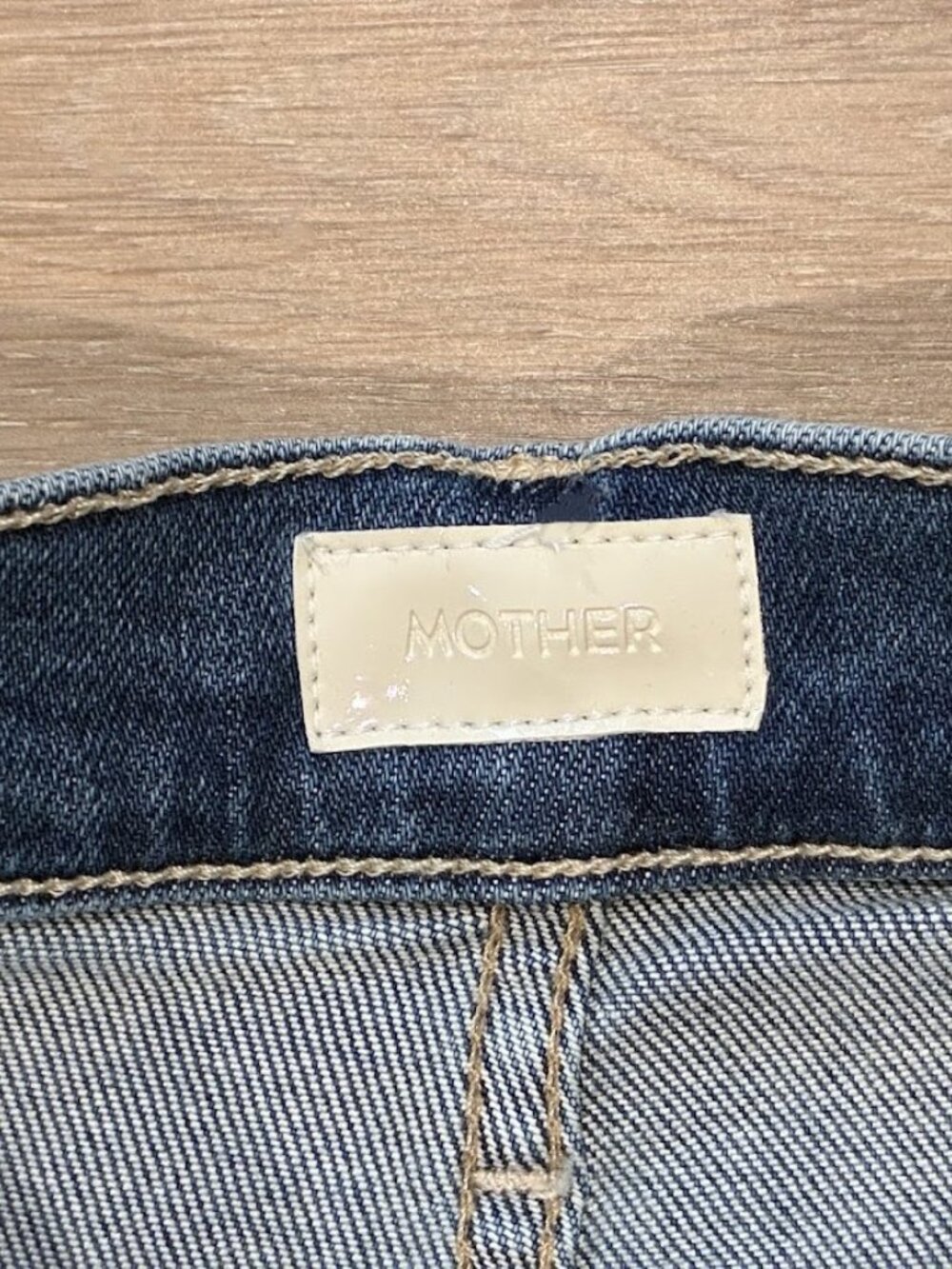 MOTHER The Maven Ankle Fray Jeans in Bitchn – Size 25 – High-Rise Wide Leg Blue - Picture 6 of 8